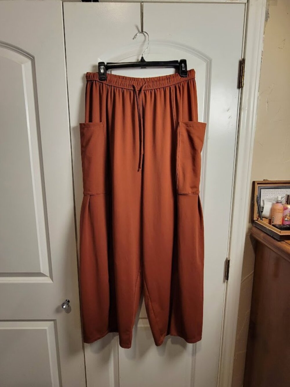 Halara Women’s Rust Terracotta Palazzo Pants Size Medium Wide Leg